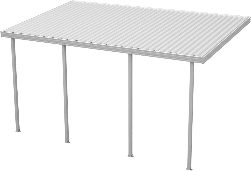 White Aluminum Patio Cover with 4 Posts Z47907