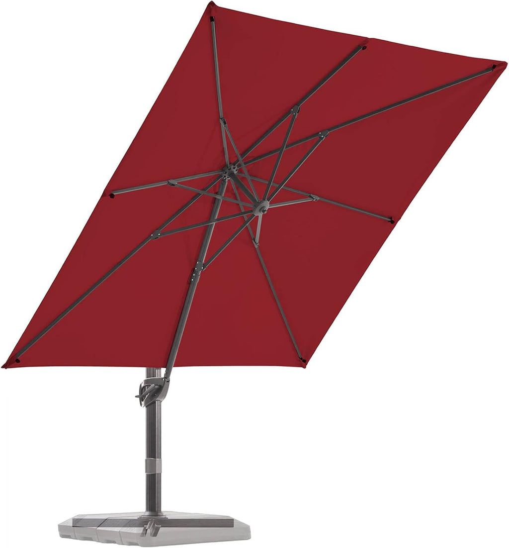 Navy Blue 9x9 FT Square Cantilever Patio Umbrella with Cross Base Y620750