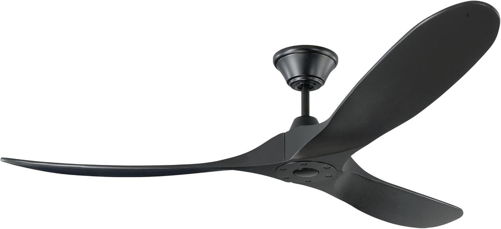 Matte Black 52 Outdoor Ceiling Fan with Remote Control A382322