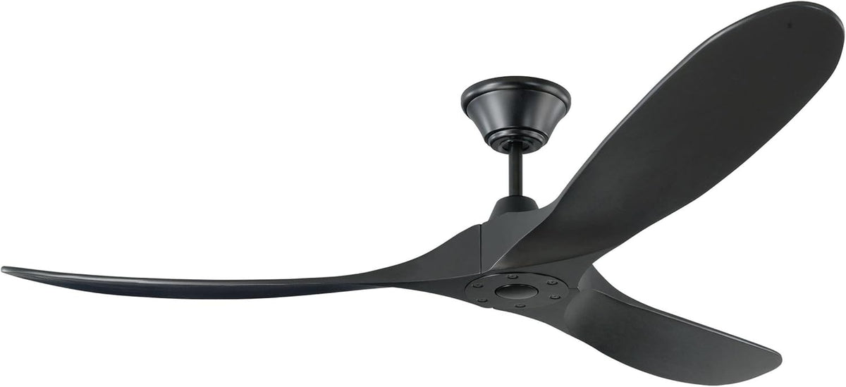 Matte Black 52 Outdoor Ceiling Fan with Remote Control A382322