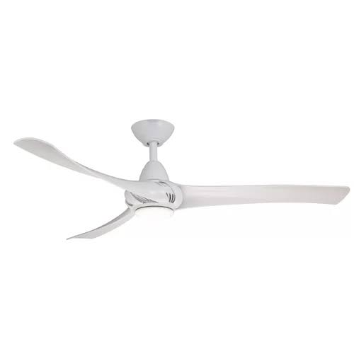 Nickel LED Ceiling Fan with Remote Control and Light Kit K112322