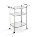 Chrome and Glass Bar Cart I236114