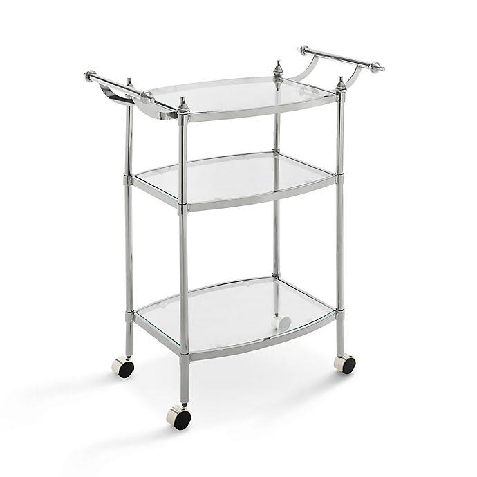 Chrome and Glass Bar Cart I236114