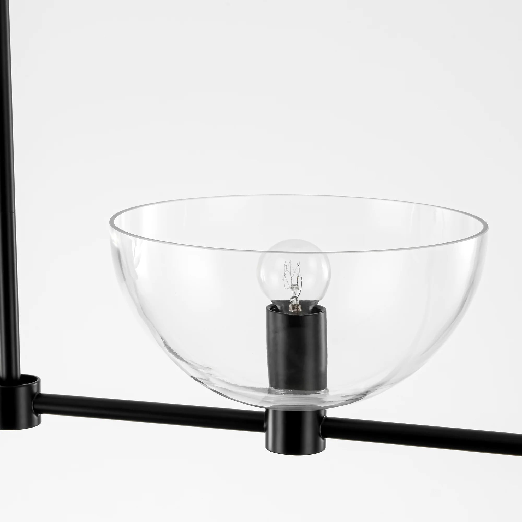 4-Light Clear Glass Linear Kitchen Island Pendant O4752