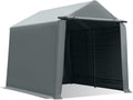 10x10 ft Portable Storage Shed with Roll-up Zipper Door, Gray O449