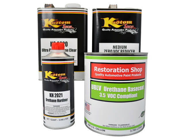 Cosmic Blue Metallic Low VOC Urethane Basecoat Clearcoat Car Paint Complete Gallon Kit T668191