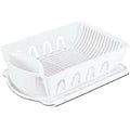 Large Dish Drainer and Drainboard 2 Piece Sink Set White I471415