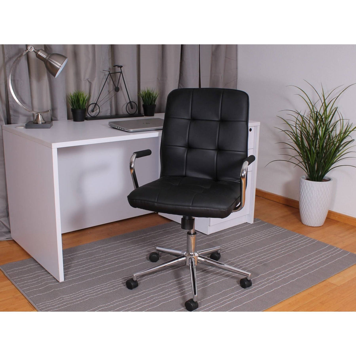 Red Faux Leather Office Chair X40858