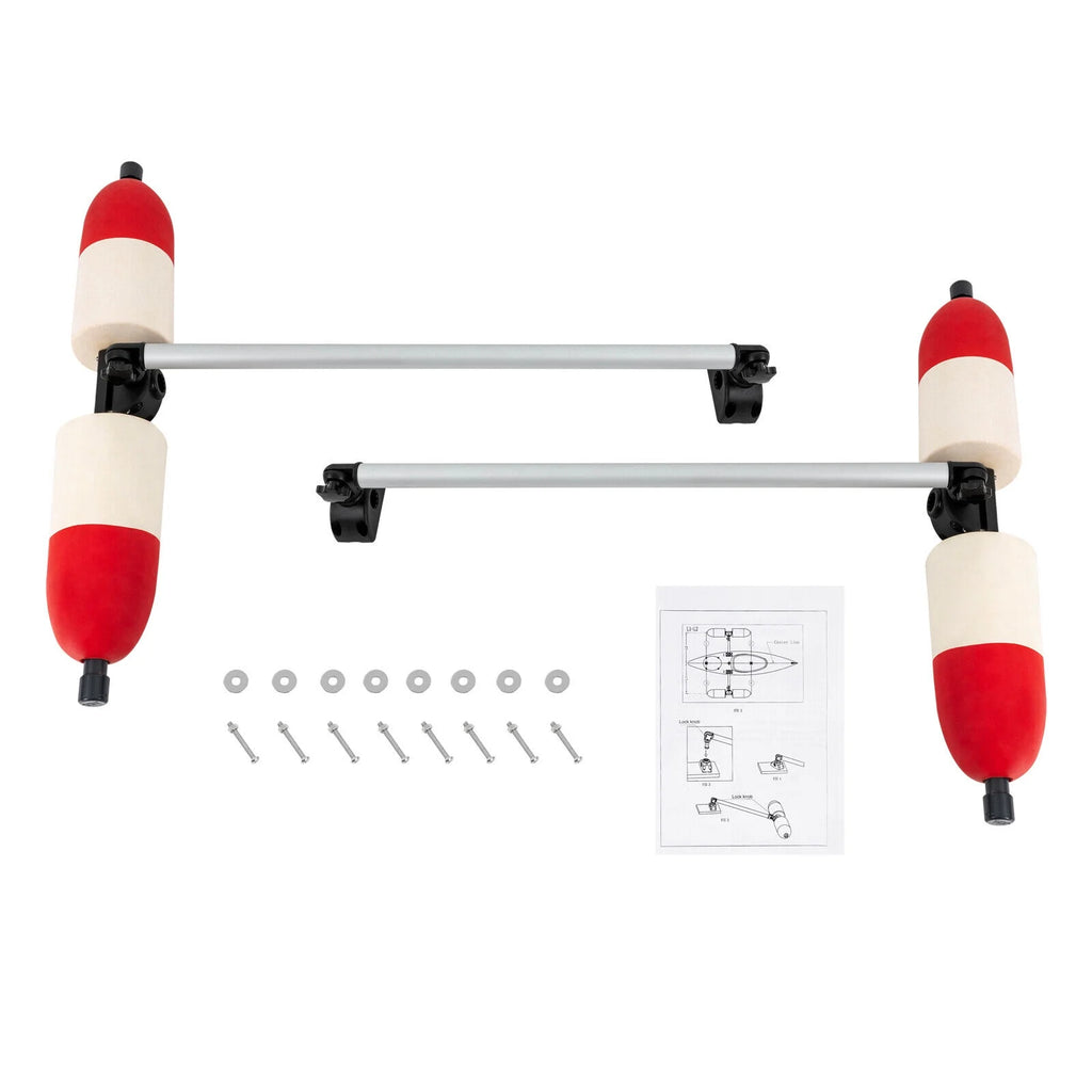 Kayak Canoe PVC Aluminum Stabilizer System Outrigger Arms Fishing Kit Q192534