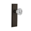 Crystal Glass Double Dummy Door Knob with Oil Rubbed Bronze Plate U628