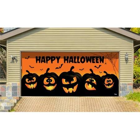 7 x 16 ft. Halloween Door Mural Sign Car Garage Banner Decor Y862