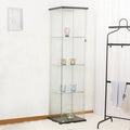 Glass Display Cabinet 4 Shelves with Door O832673