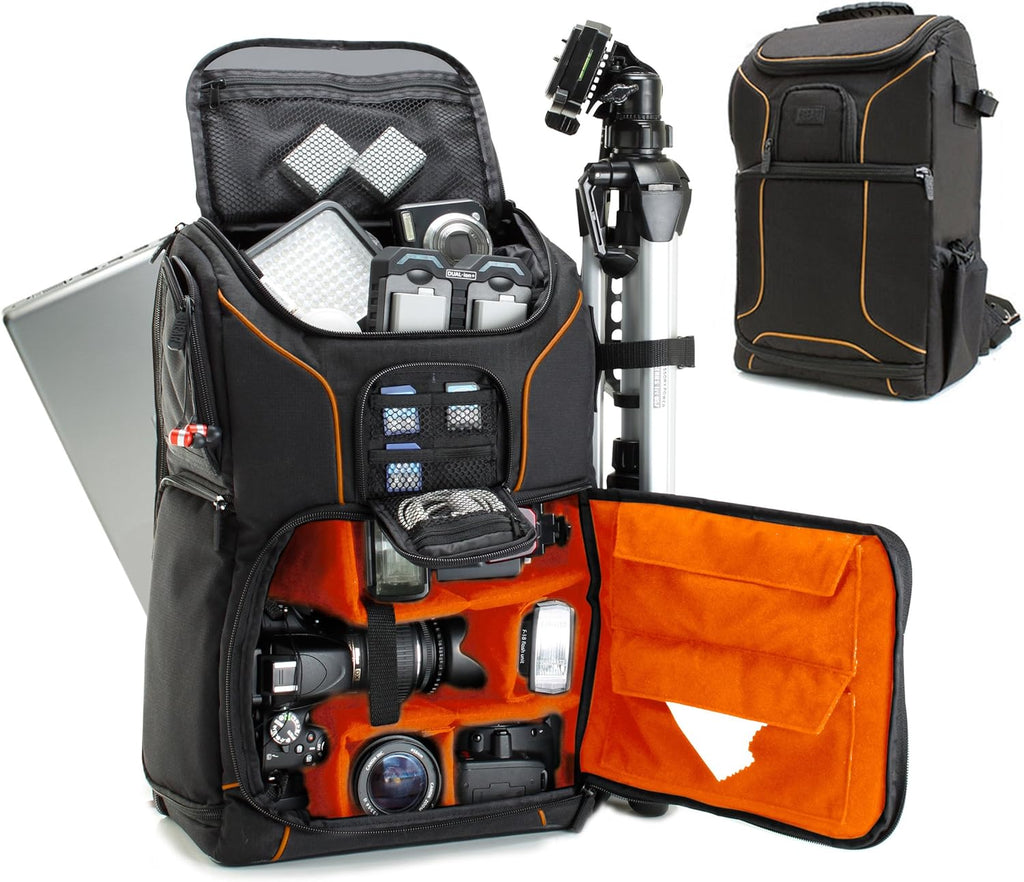 Red DSLR Camera Backpack with Laptop Compartment K357963