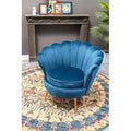 Blue Velvet Barrel Chair M63795