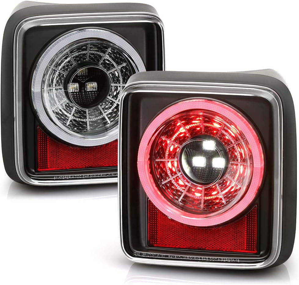 Black Housing Smoke Lens Full LED Sequential Tail Lights Assembly N7870