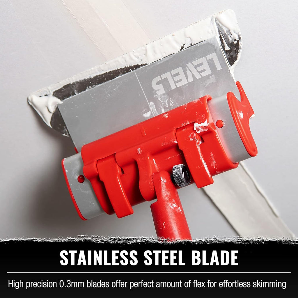 10 Skimming Blade Smoothing Knife Extruded Aluminum Stainless Steel Drywall S451