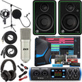 2x4 USB Audio/MIDI Interface with Studio One 5 Artist Software Pack with CR3-X Pair Studio Monitors and 1/4” Instrument Cables Z1786
