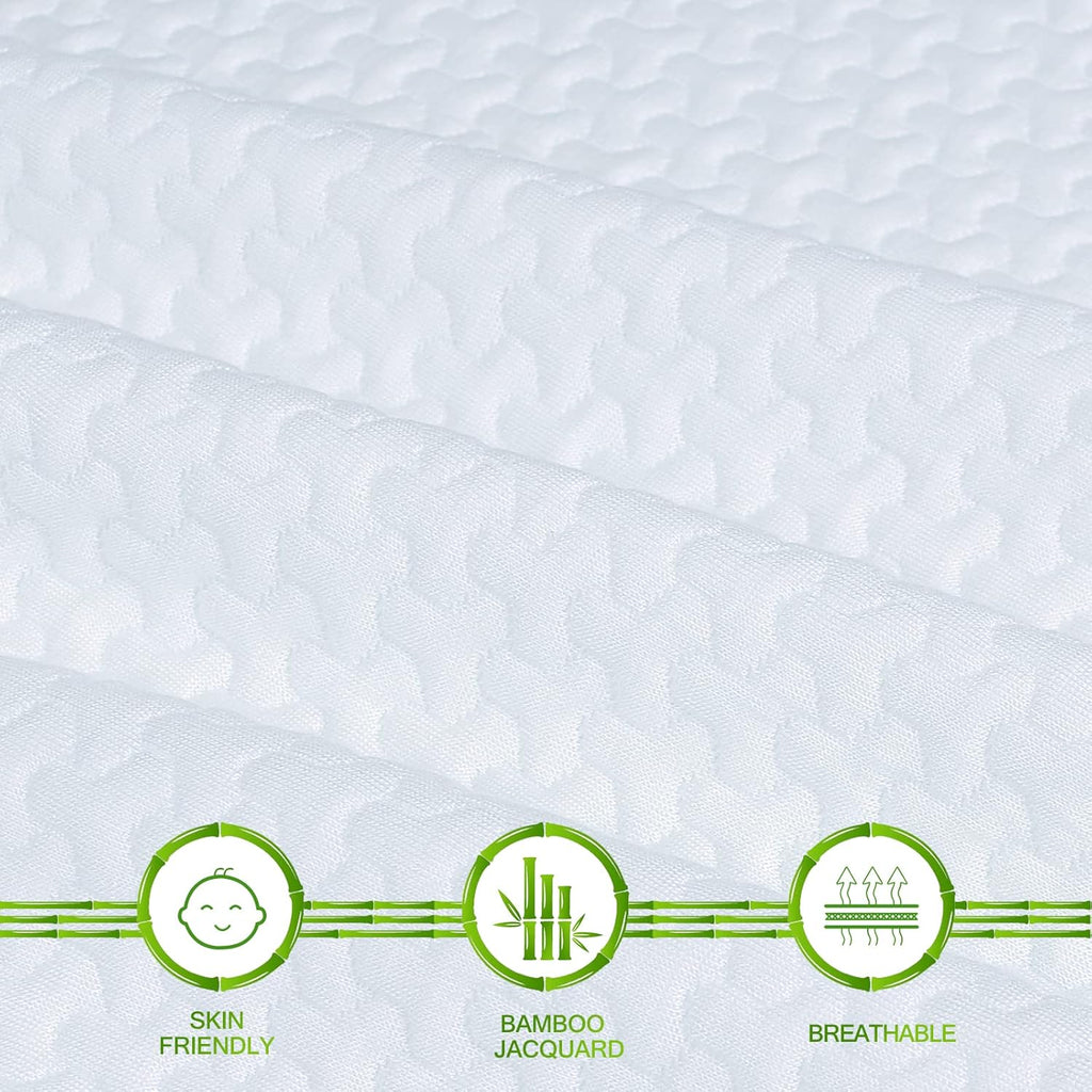 Queen Size Bamboo Rayon Zippered Mattress Protector Cover X81059