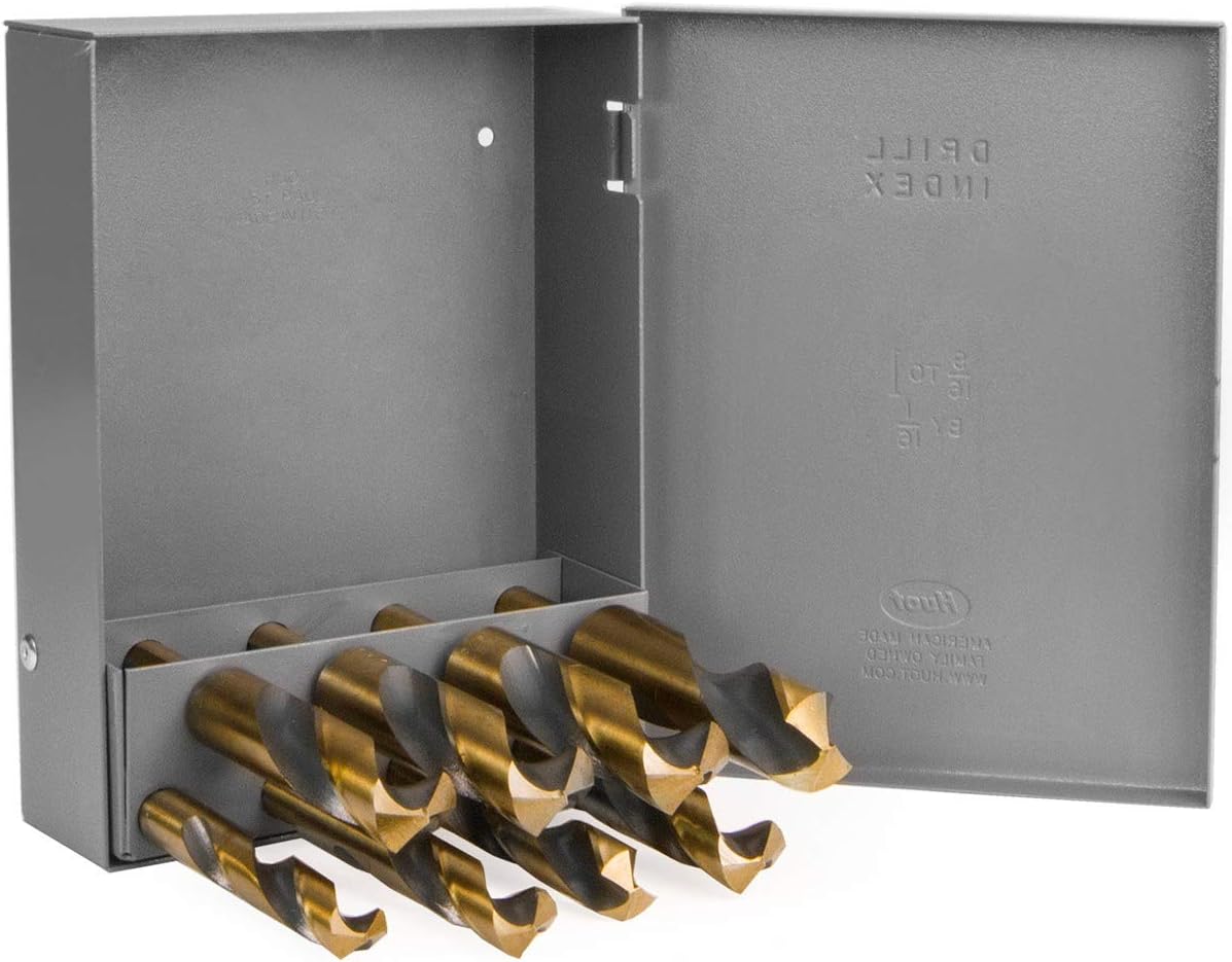 8-Piece High Speed Steel Drill Bit Set 1/2 Shank With Case Q70949