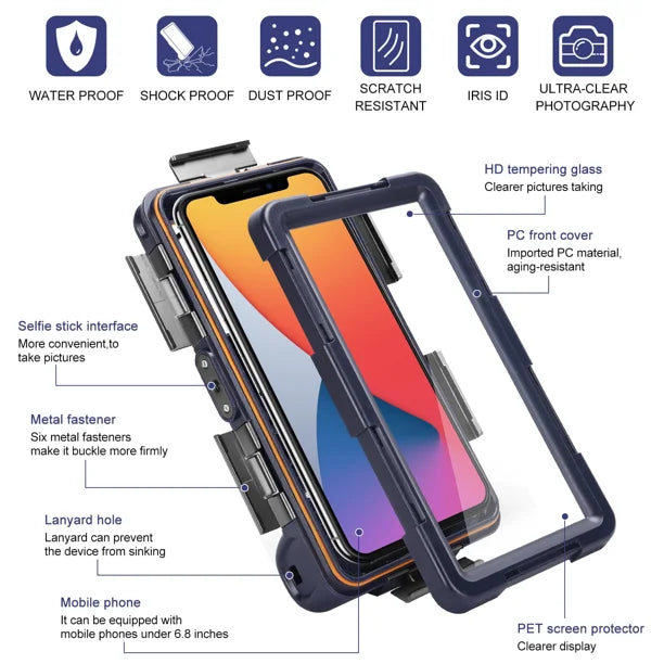 Waterproof Protective Case for Nokia 8.3 5G and Phones Up to 6.9 Inch X889
