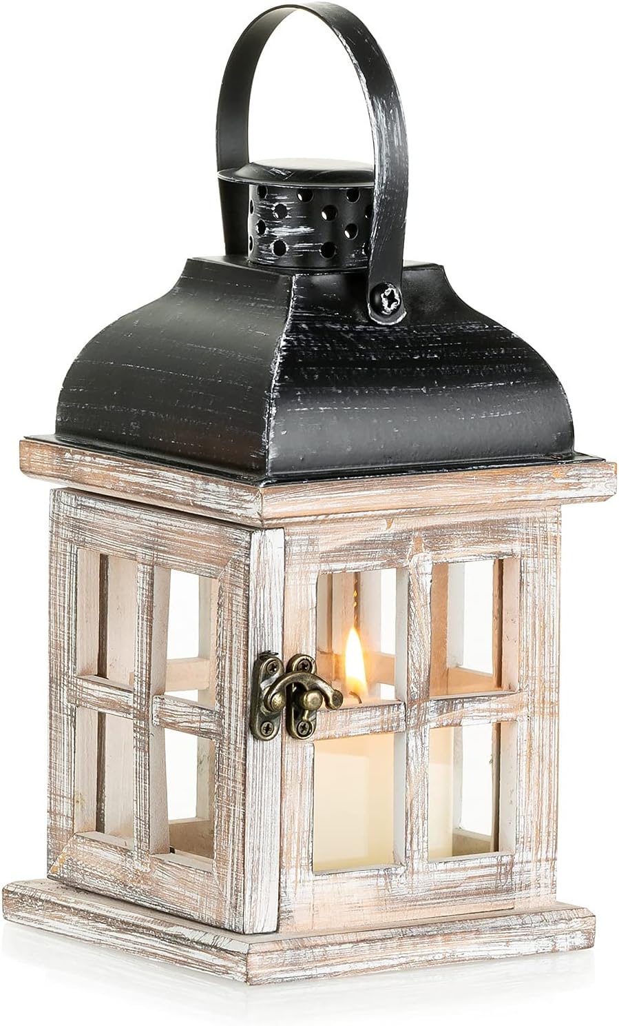 Rustic Wooden Candle Lantern Y2619