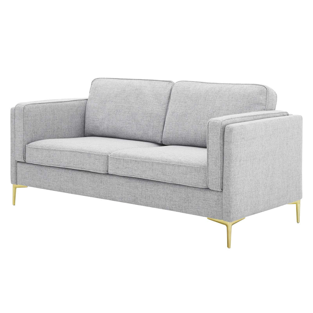 Light Grey Fabric Sofa B2819