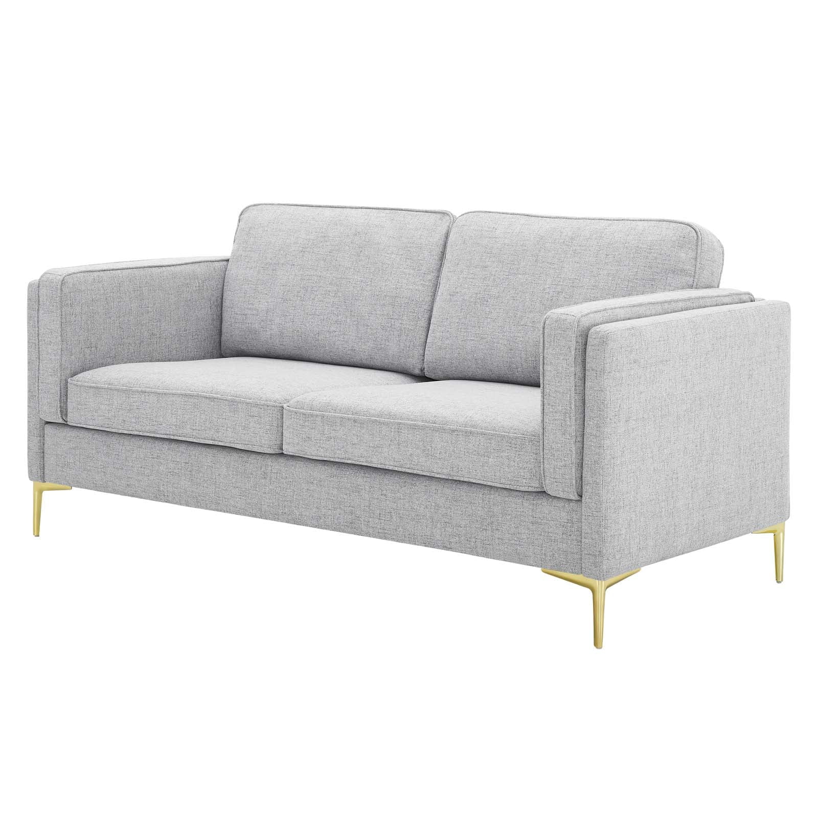 Light Grey Fabric Sofa B2819
