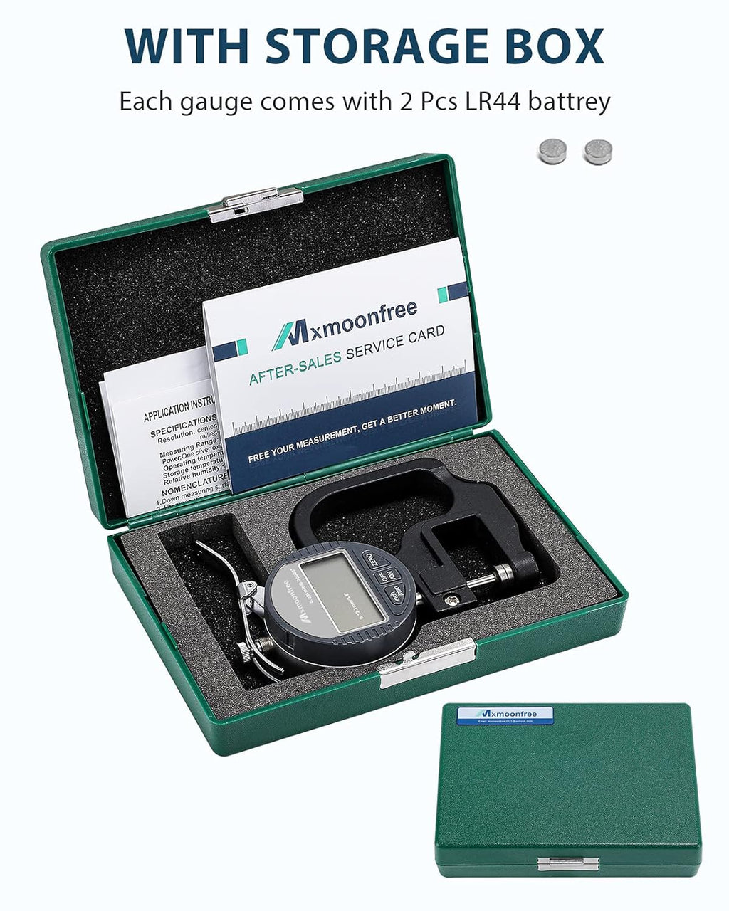 Digital Thickness Gauge 0.001mm/0.00005 0-12.7mm/0.5 Electronic Micrometer with LCD Display O4008