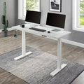 White Electric Height Adjustable Standing Desk U308