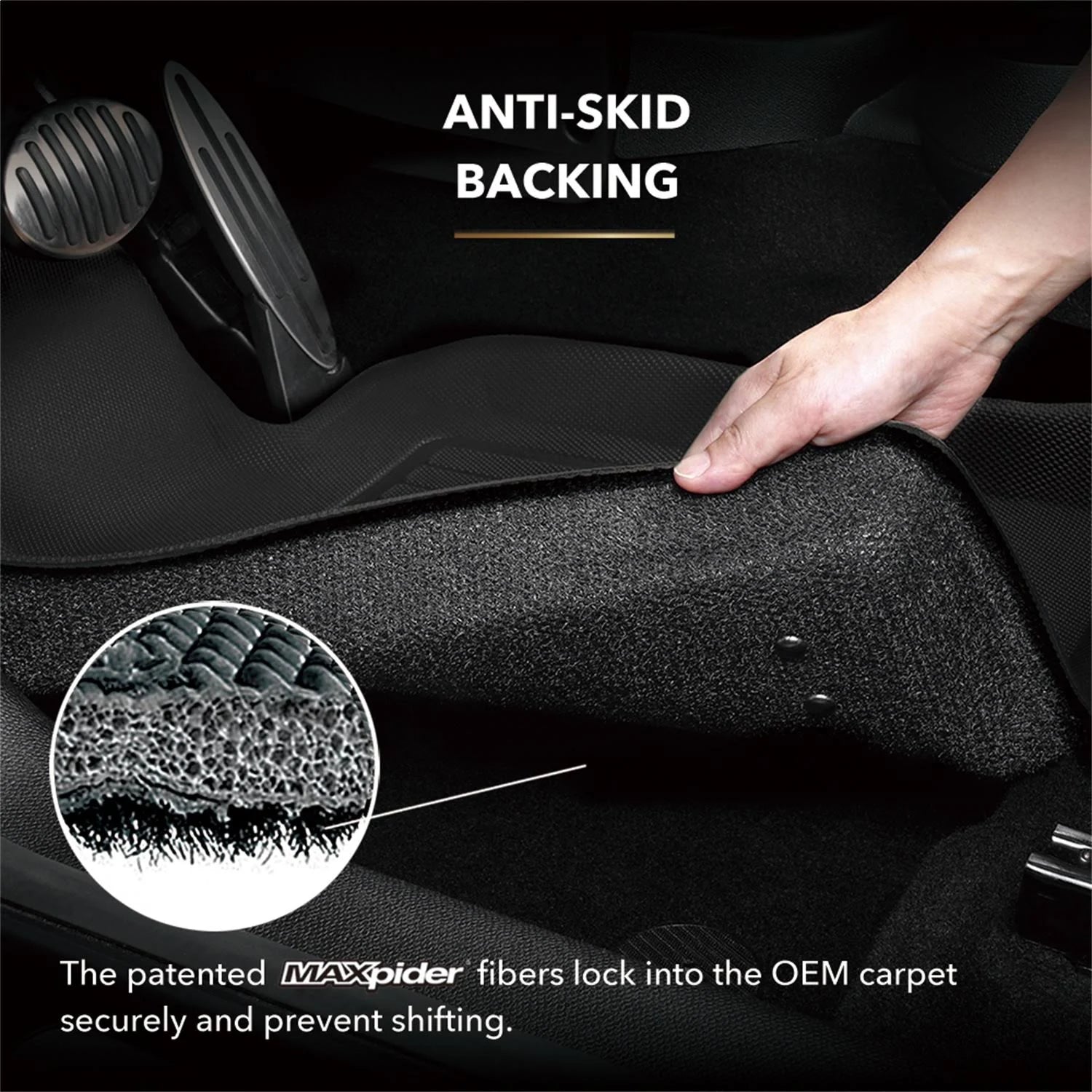 Black Front Row Floor Mat E67960