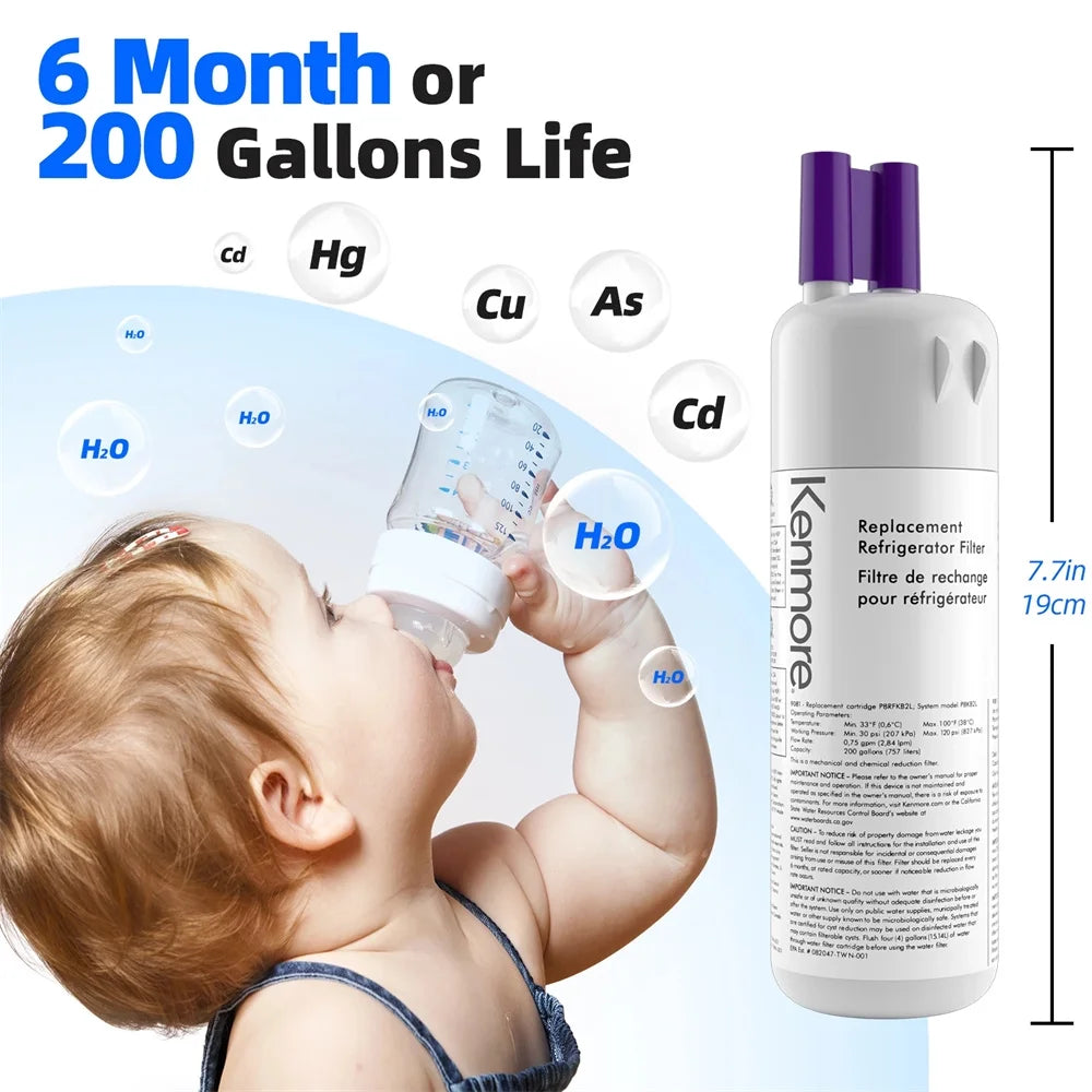 2 Pack Refrigerator Water Filter H9036