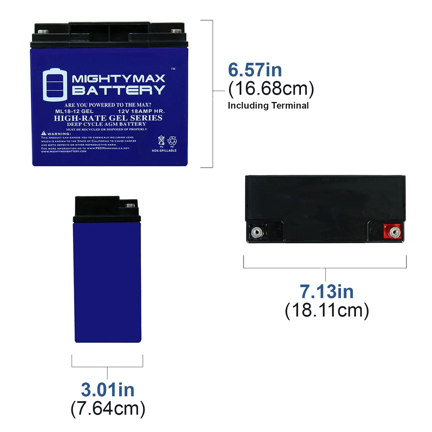 12V 18AH GEL Replacement Battery Y35410
