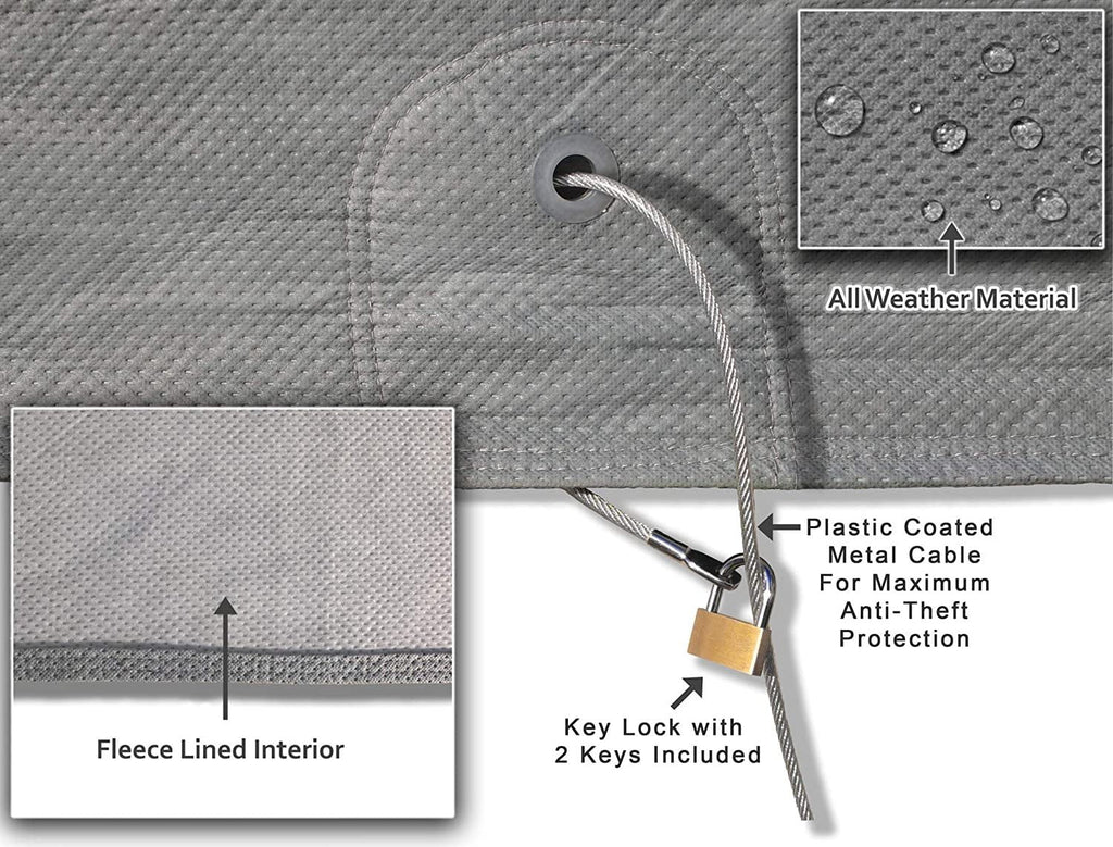 SUV Car Cover 184 inches Long Outdoor with Cable Lock, Bag & Wind Straps L22337