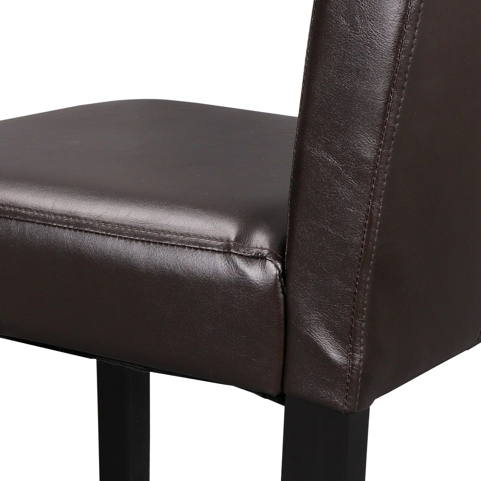Brown Leather Backrest Dining Parson Chair G554