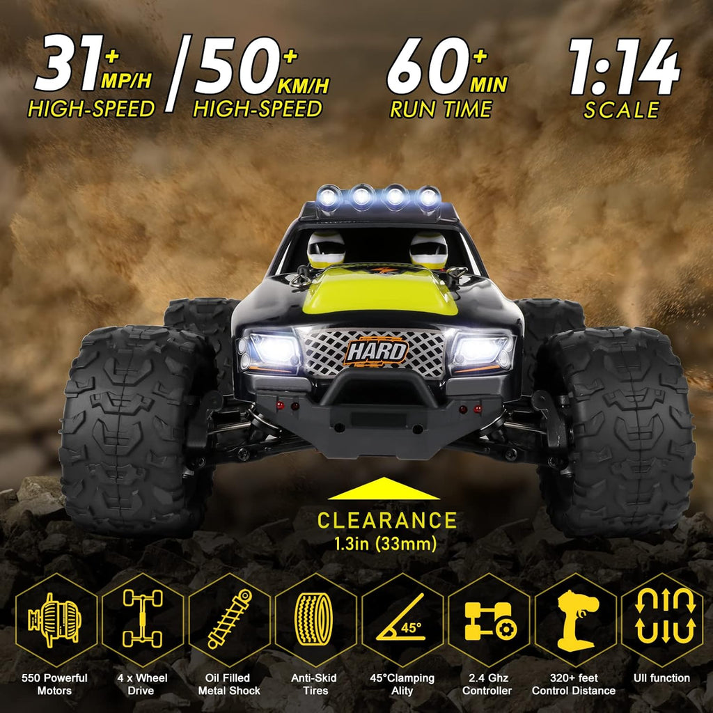 4WD RC Monster Truck with 550 Motor, Pack of 2 X5473