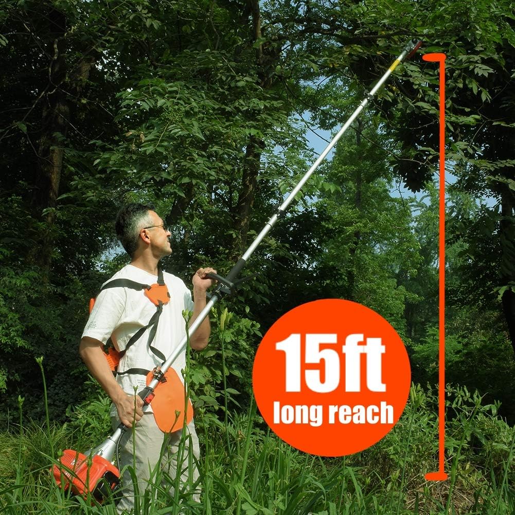 Gas Powered Pole Saw with 3.6ft Extension Pole F109339
