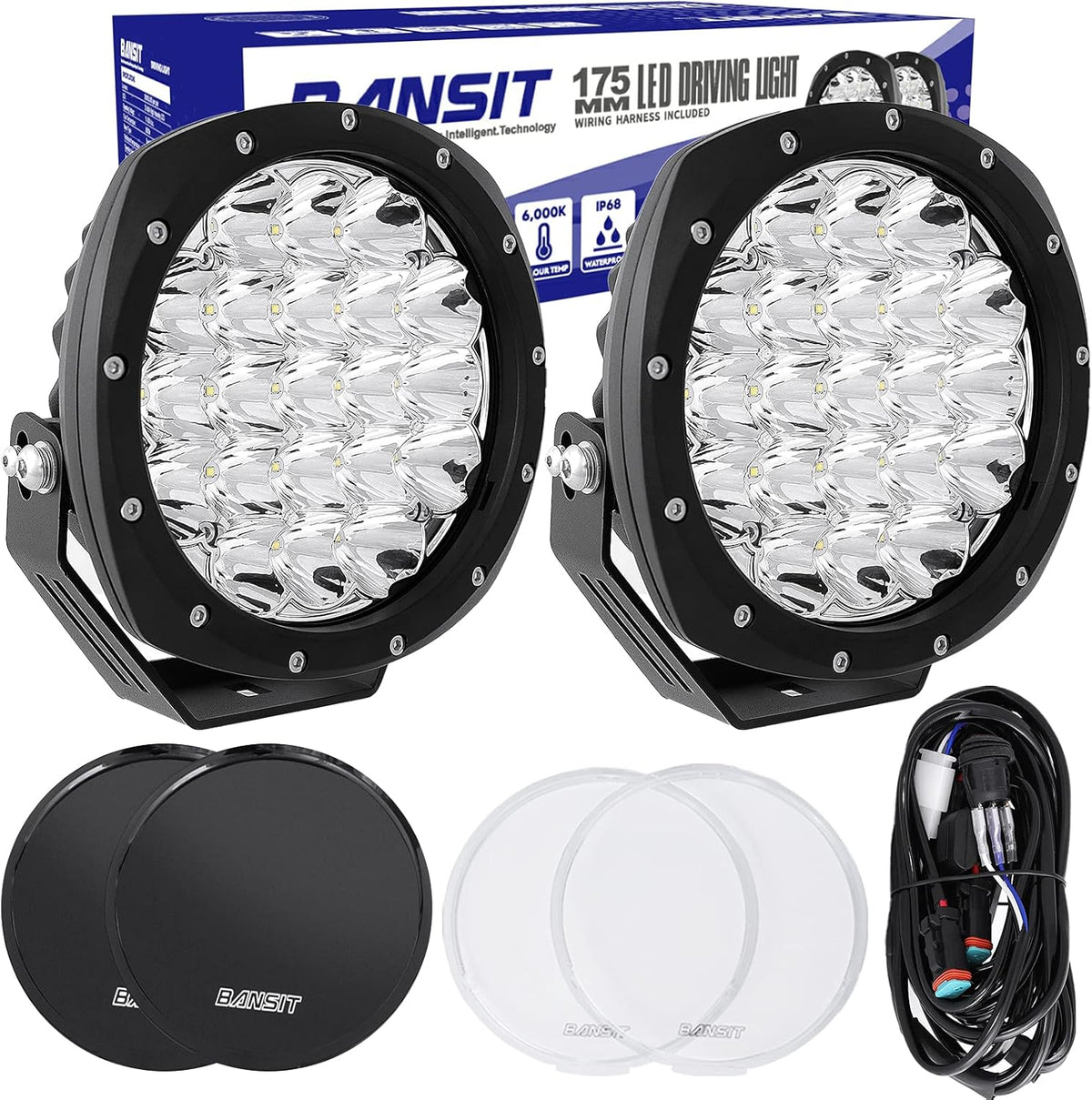 320W 31800LM LED Round Offroad Lights 2PCS Y499