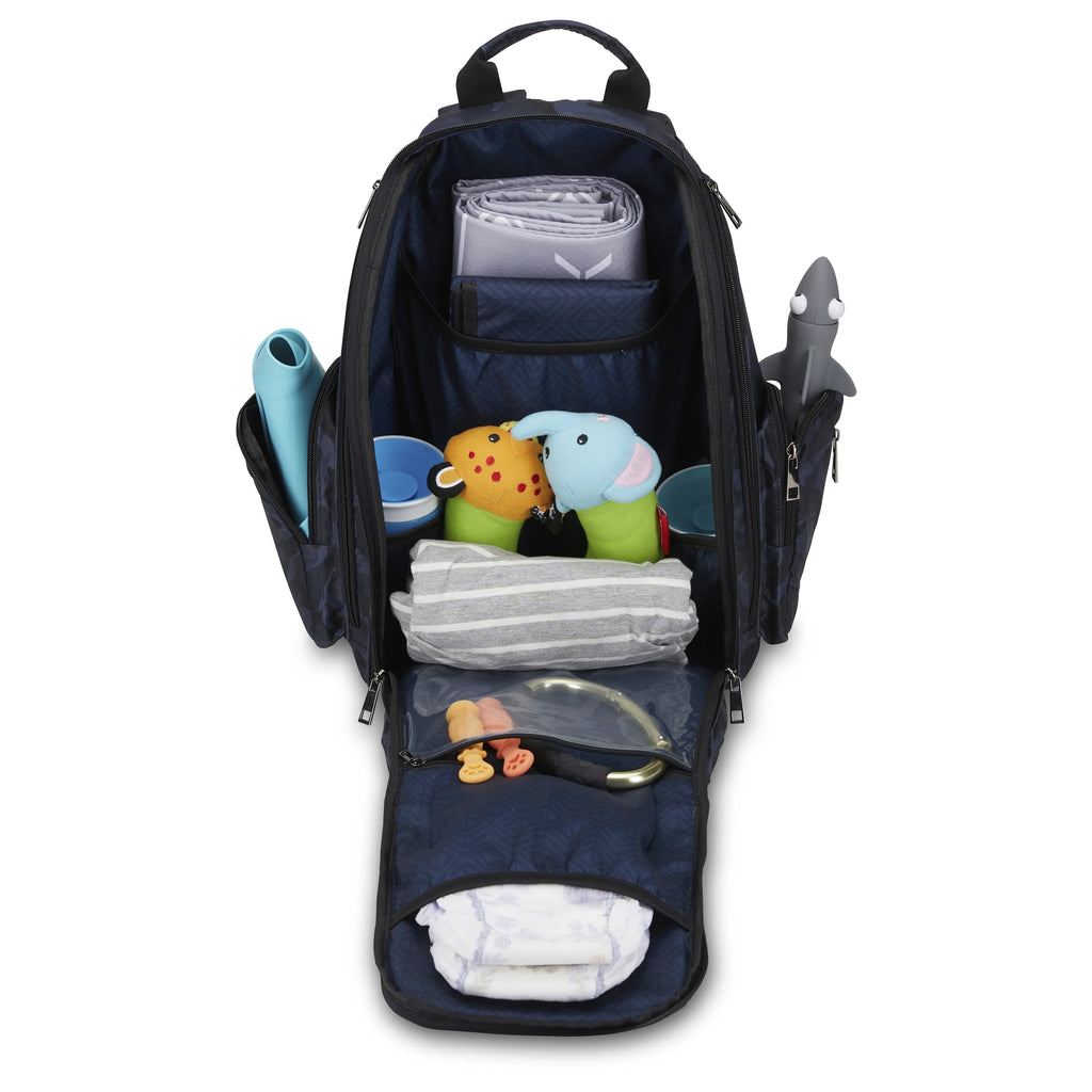 Navy Camo Diaper Bag Backpack with Changing Pad X3286