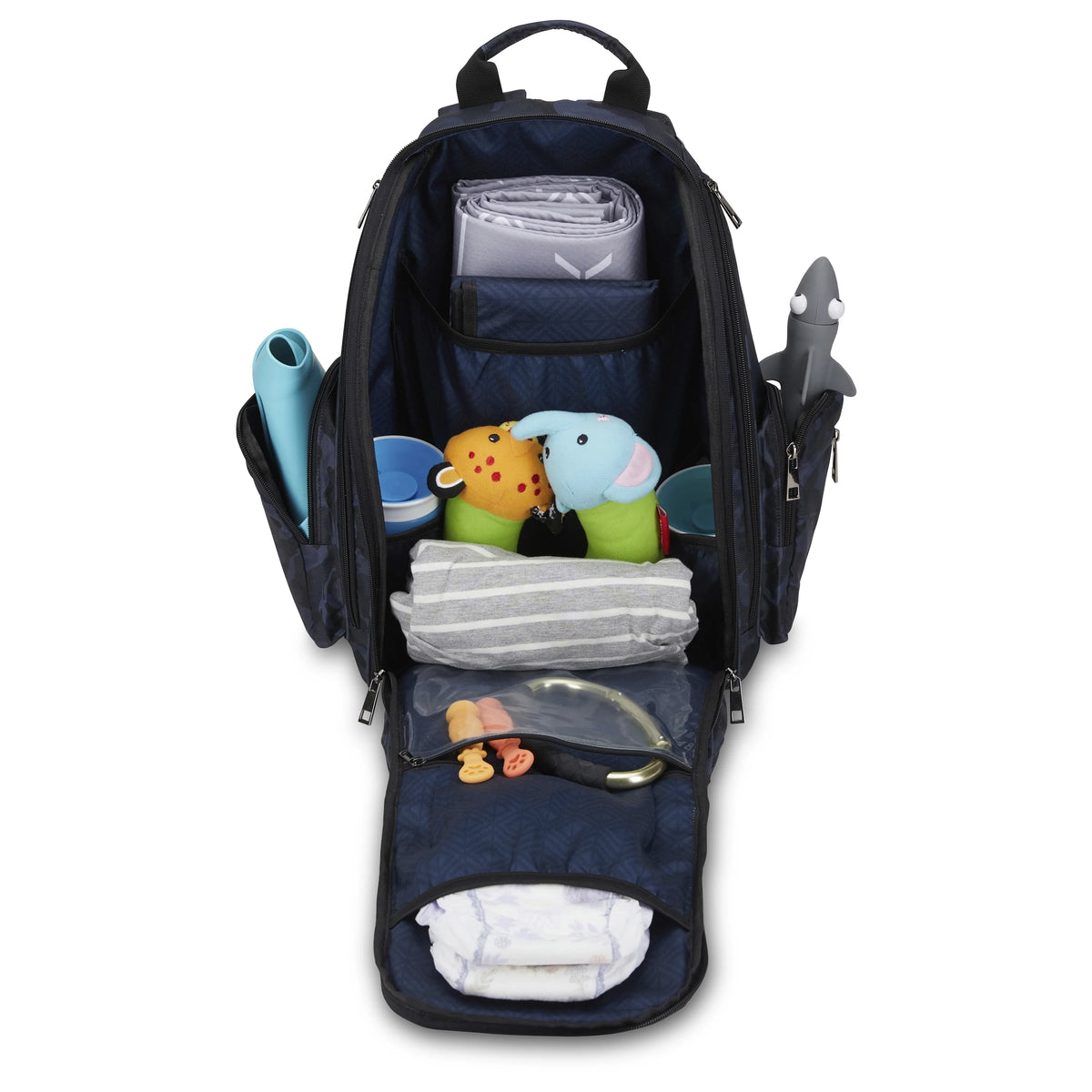 Navy Camo Diaper Bag Backpack with Changing Pad X3286
