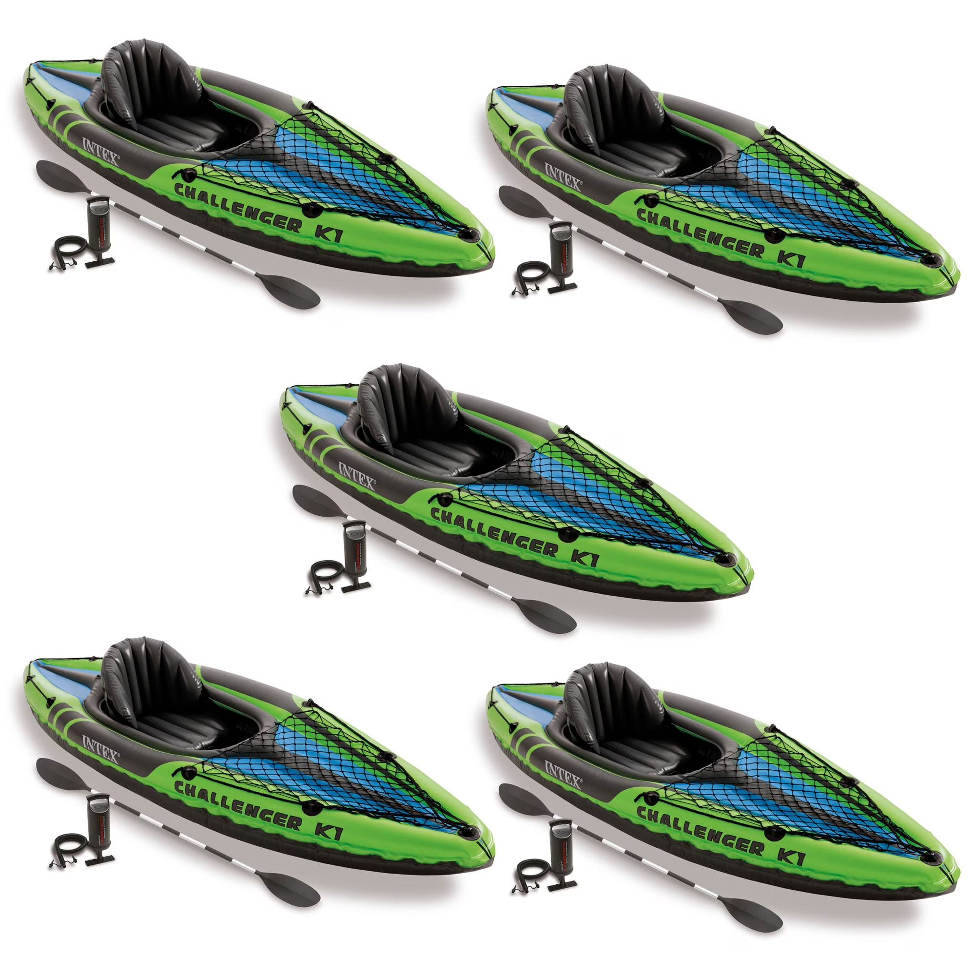 1-Person Inflatable Kayak with Oars and Pump V732
