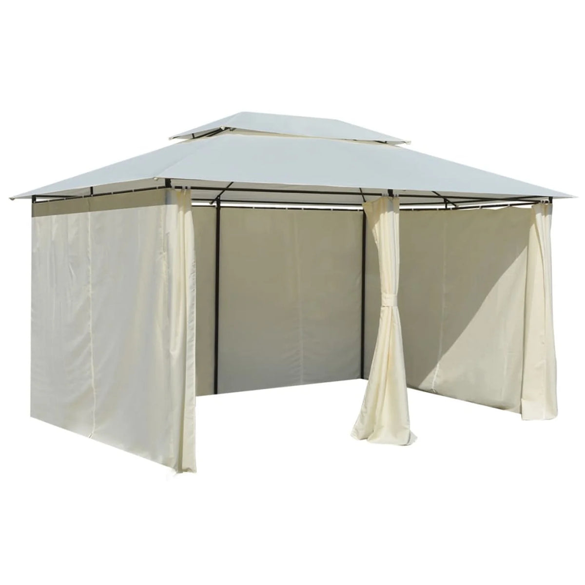 White Garden Marquee with Curtains C218425