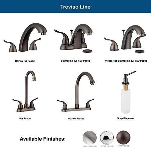 Venetian Bronze Plated Widespread Bathroom Faucet with Pop-Up Y1851