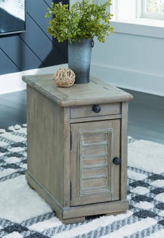 Bisque Chairside End Table T435606