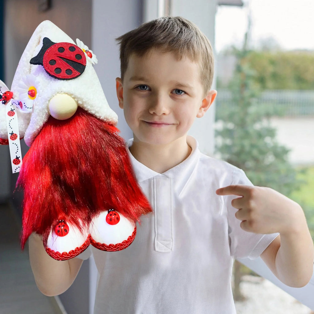Ladybugs Daisy Big Nose Forest Elder Doll Ornament F843