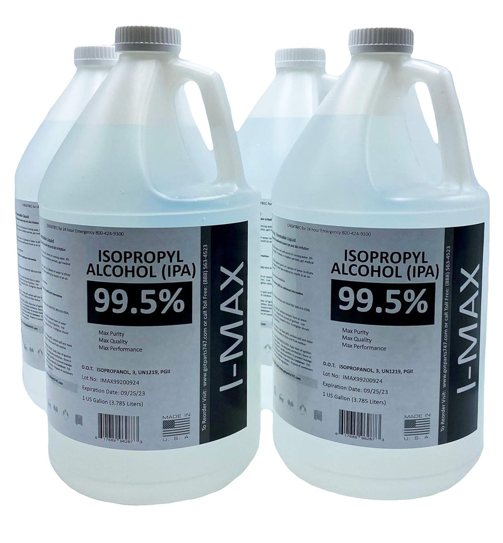 Isopropyl Alcohol 99.5% (4X1 Gallon) High Purity IPA M273710