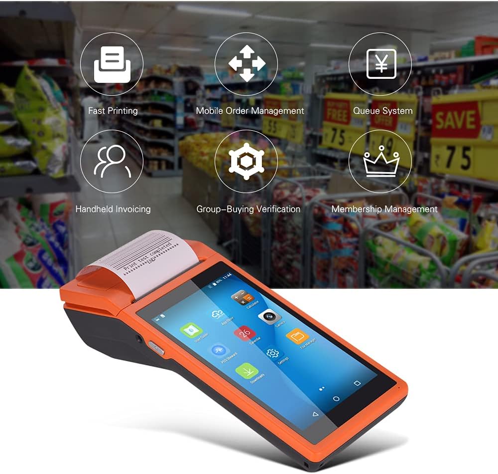 Handheld PDA Printer Wireless Portable POS Terminal W82516