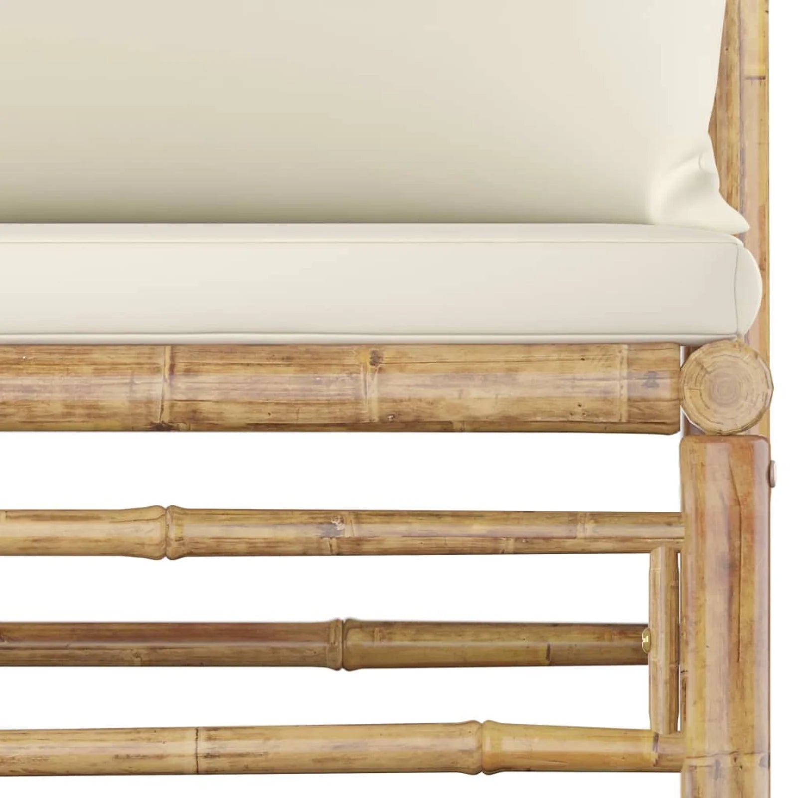 9 Piece Outdoor Sectional Sofa Set with Table Stool Bamboo Q51943