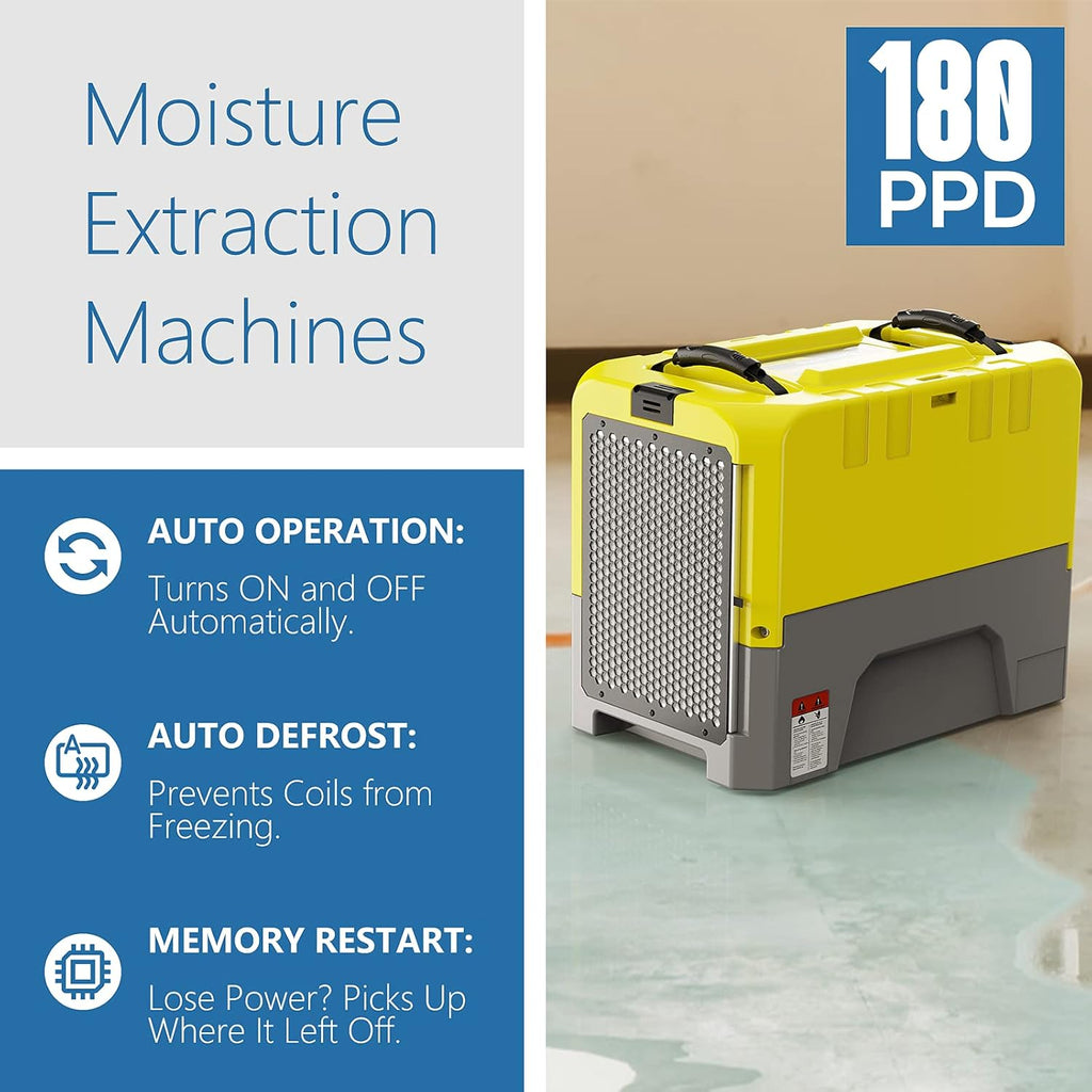 Yellow Commercial Dehumidifier with Pump E705283