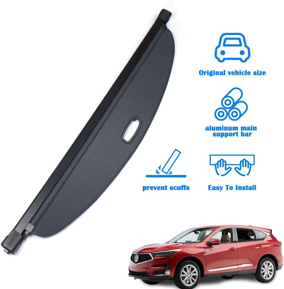 Black Retractable Car Cargo Cover Pack of 2 Q9739