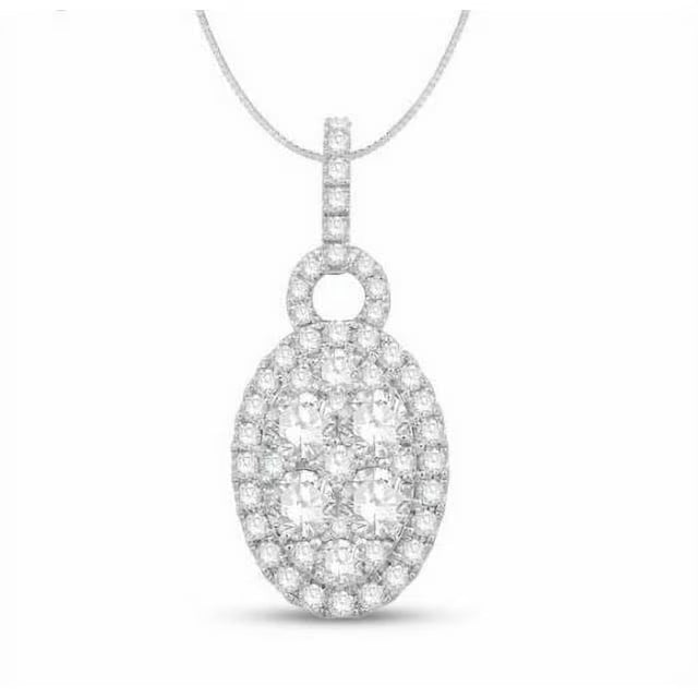 14K White Gold Lab Grown Diamond Pendant F54029